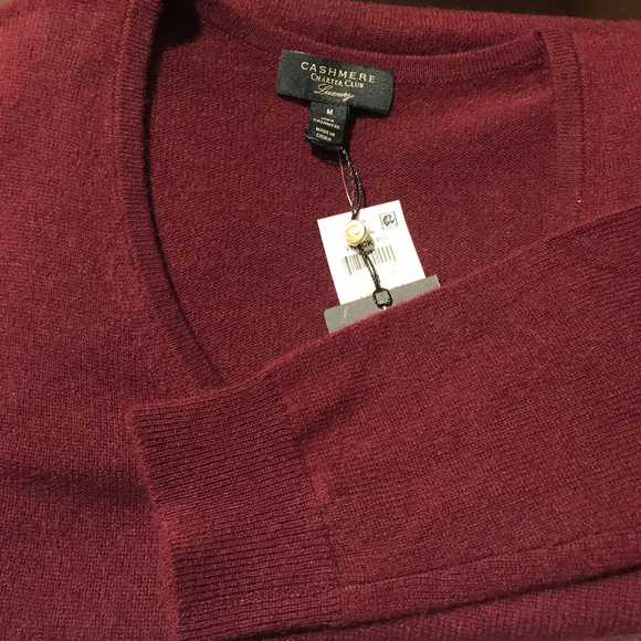 Charter Club Pure Cashmere V-neck Sweater - Picture 4 of 4